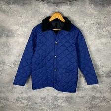 Boy s Barbour Children s Liddesdale New Quilted Jacket Blue Size XL 12/13