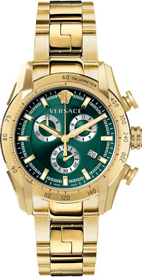 Versace VE2I00621 V-Ray Chronograph green gold Stainless Steel