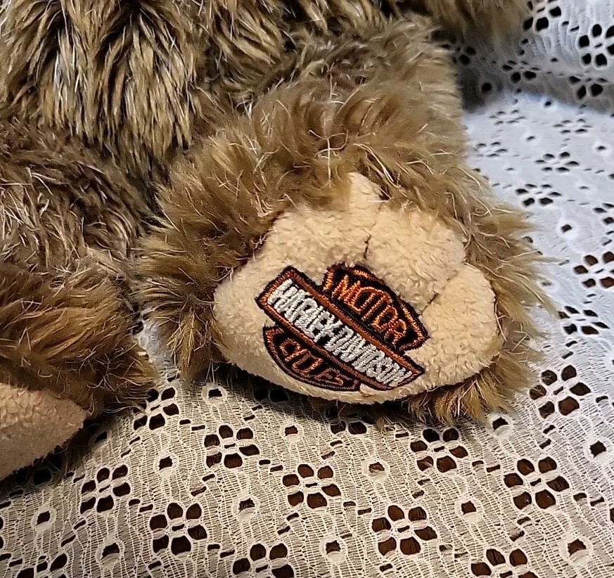 Vintage Harley-Davidson Biker Plush Fuzzy Teddy Bear 2003 Plush 12