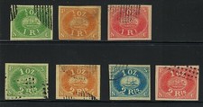 B&D: 1857 Peru Scott 1-2 reprints on wove paper (cancels not genuine)