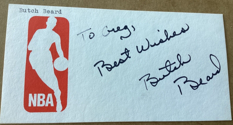 BUTCH BEARD Personally Autographed Signed NBA Card WARRIORS CAVS Free Shipping