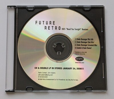 INXS Need You Tonight Remixes CD Promo 4 Versions Static Revenger Koishii & Hush