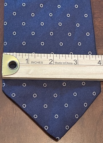 Cravatta da uomo Corporate Gear By Munsingwear fatta a mano blu 100% seta - Foto 4 di 9