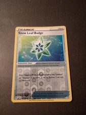 Pokemon Evolving Skies Snow Leaf Badge Reverse Holo Uncommon Trainer Card...
