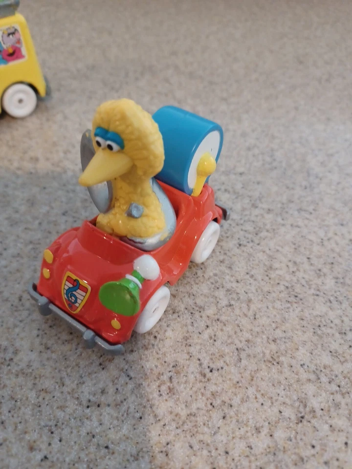 Lote de 3 Coches de Juguete Vintage Playskool Diecast Plaza Sésamo Big Bird/Cookie Monst Foto 4 de 4