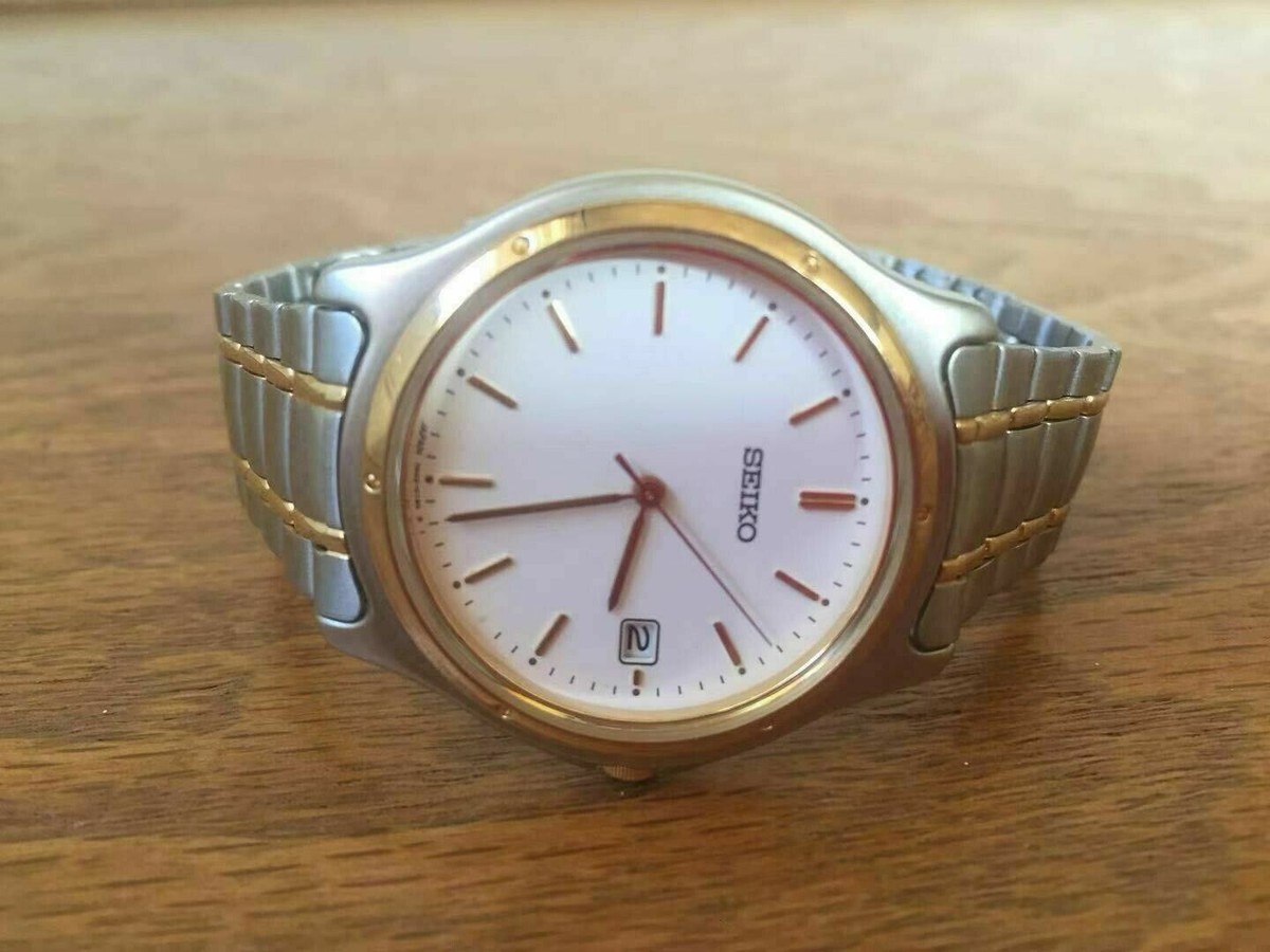 SEIKO セイコー 7N32-0150 クォーツ 腕時計 SEIKO 7N32-0150(A4)AN QUARTZ WATCH Sliver W/ Gold Color