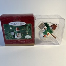 2000 Hallmark Keepsake "Max" The Snowmen of Mitford Christmas Ornament NIB