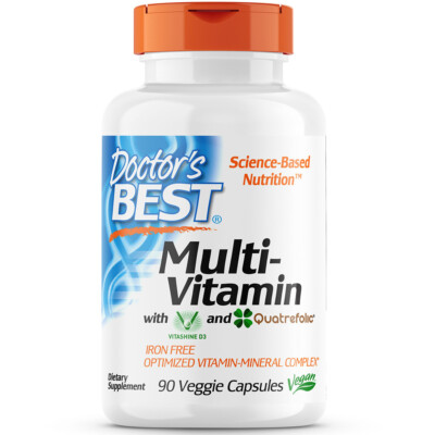 Doctor's Best, Multi-Vitamin with Vitashine D3 and Quatrefolic, 90 Veg. Kapseln 