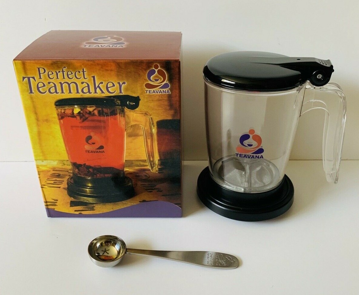 TEAVANA Perfect Tea Maker 16 oz Stainless Steel Filter w/ Spoon Scoop