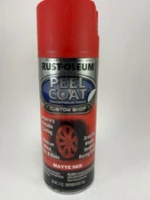 Rust-Oleum 284314 Peel Coat Custom Shop Matte Red 11 Oz Can BRAND NEW