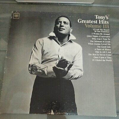 Tony Bennett Tony's Greatest Hits Volume 3 Vinyl 33RPM LP Record