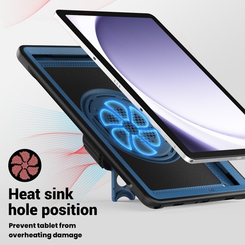 Für Samsung Galaxy Tab A9 Plus / A9 Robuste Hülle mit drehbarem Ständer Band - Bild 4 von 17