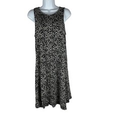 Old Navy Womens Black & White Floral Sleeveless Midi Dress Size M