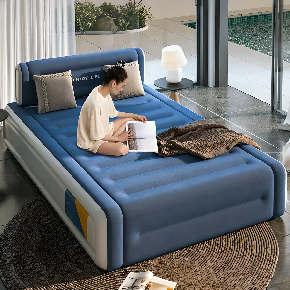 203x152x46cm Extra Large Inflatable Luxury Air Mattress Built-in