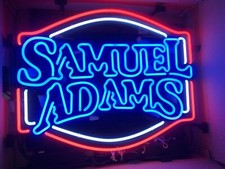 Samuel Adams Red White Blue Large Neon Bar Sign Beer Bar Man Cave Decor  24