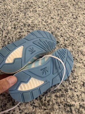 Women's Adidas ZX 1K BOOST White Light Blue Mint | size 7 | FX6864
