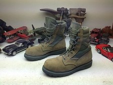 STEEL TOE MADE IN USA BELLVILLE GREEN LACE UP MILITARY COMBAT BOOTS 11 M