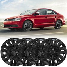 Set Of 4 For Vw Jetta 2011-2016 15 Car Wheel Cover Snap On Hub Caps Replacement
