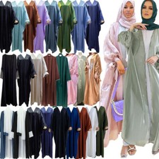 Muslim Women Open Abaya Cardigan Long Robes Turkey Kimono Kaftan Dubai Dresses