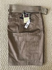NWT Men's LR Scoop Solid Khaki Cargo Pocket Shorts w/ Belt ALL BIG SIZES 40-50
