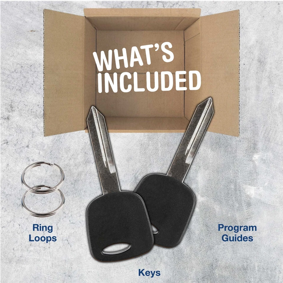 2 Replacement For Ford H74 H86 Transponder Ignition Key Uncut Chip Key Blade Foto 2 de 4