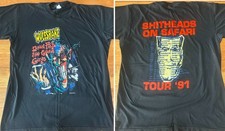 Wolfsbane  'Shitheads On Safari 91' Vintage Tour Shirt Sz XL (Blaze Bayley HMS)