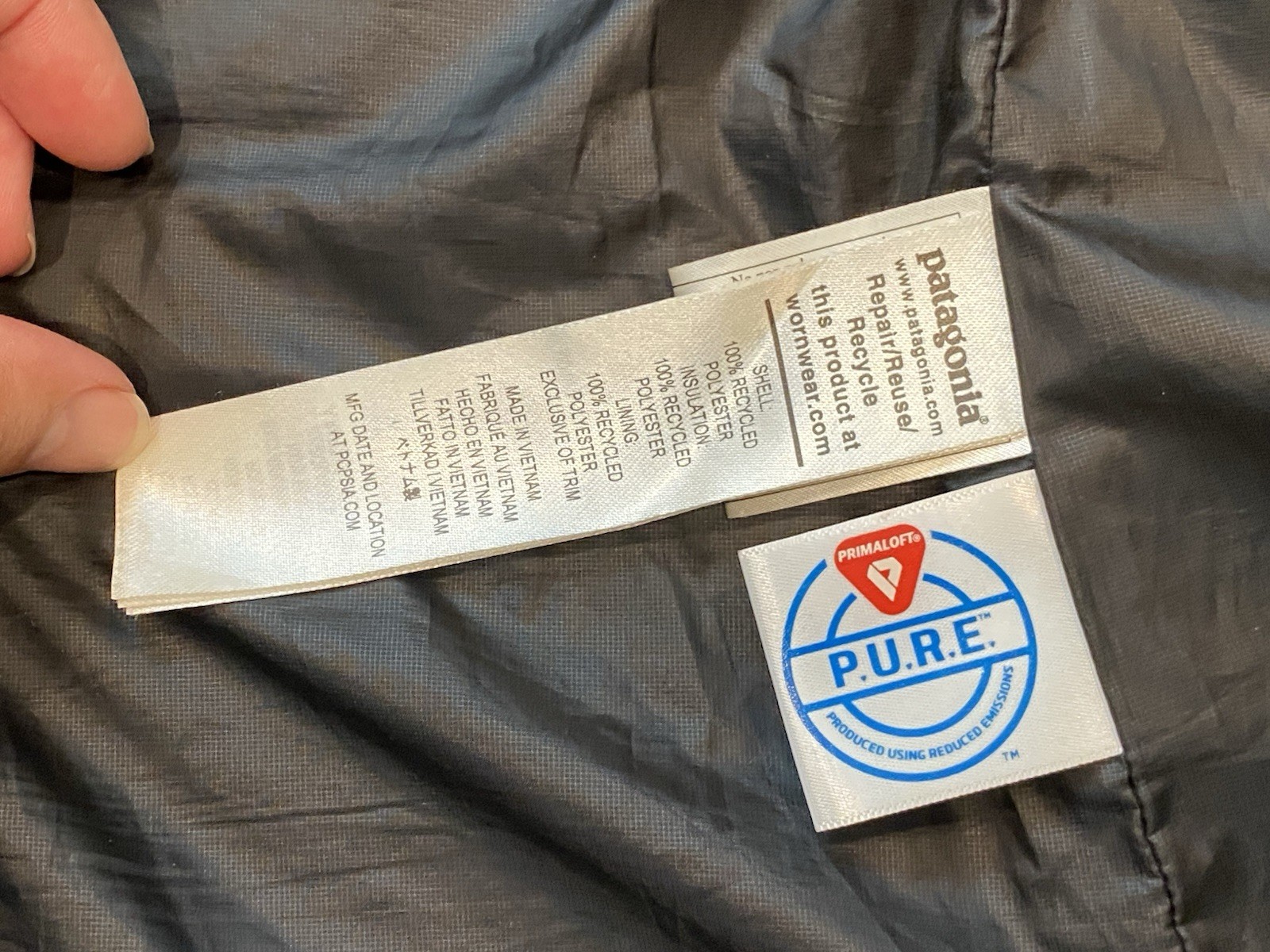 Patagonia Puffer Jacket Mens Sz M Black Full-Zip 51884 thumbnail 9