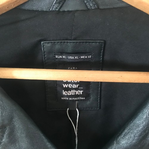 ZARA trf Outerwear Echtleder Moto Jacke Damen Größe XL Extra Large - Bild 4 von 13