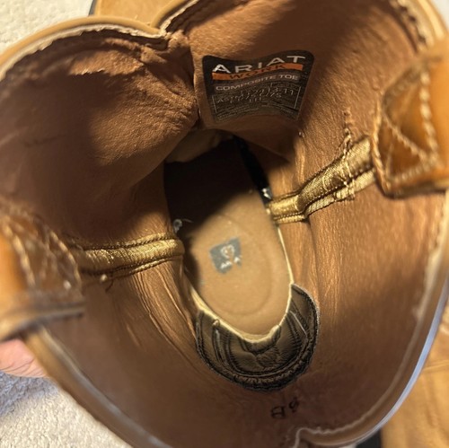 Ariat Tracey Composite Toe Stiefel Damen 8 B Cowgirl Arbeit Braun Leder 10008634 - Bild 12 von 16