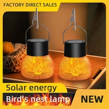 2PACK Hanging Solar Lights Lantern LED Outdoor Garden Decorative Lamp Waterproof