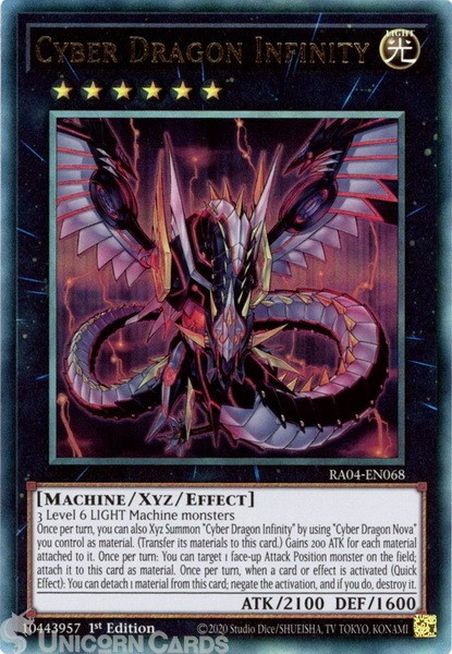 RA04-EN068 Cyber Dragon Infinity : Ultimate Rare 1st Edition Mint YuGiOh Card