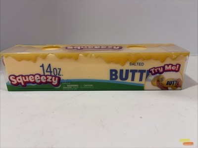 Squeezy Salted Butter Squeeze Ball Stress Reliever Toy, Yellow 14 oz (571064)