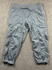 The North Face Womens L Aphrodite 2.0 Capris Pant Cargo Pull On Hiking Grey