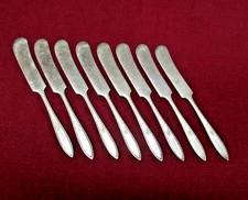 1925 Yourex Silver Seal Lady Washington Flat Butter Spreader Knives CHOICE