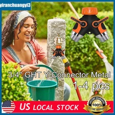 Giraffe Tools Garden Hose Splitter 2 Way Heavy Duty, 3/4" GHT Y Connector Lot