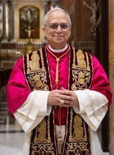 Pope Leo XIV Red Vestment print picture poster print Home Decor