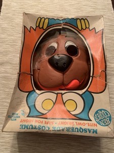 Vintage 1973 Ben Cooper Costume “ Scooby-Doo” With Mask! Size 8-10 Medium #833!