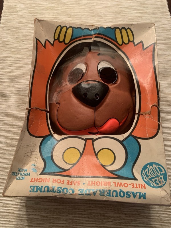Vintage 1973 Ben Cooper Costume “ Scooby-Doo” With Mask! Size 8-10 Medium #833!