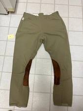 womens tailored sportsman riding breeches size 28L tan excellent condition A
