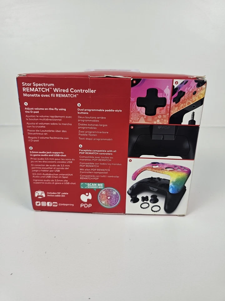 Super Mario PDP Rematch Star Spectrum Wired Controller Nintendo Switch NEON PINK - Image 3 of 4