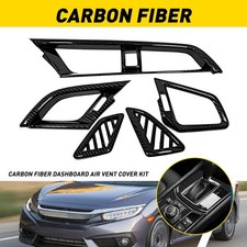 For Honda Civic 10th 2016-20 Car Dashboard Air Vent Cover Trim Carbon Fiber Look