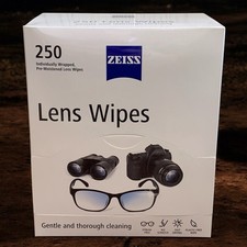 250 Count Zeiss Pre-Moistened Lens Wipes for Gentle and Thorough Cleaning SEALED