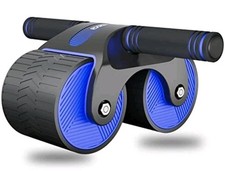 AB WHEEL ROLLER Automatic Rebound Abdominal Exercise Blue GELETE