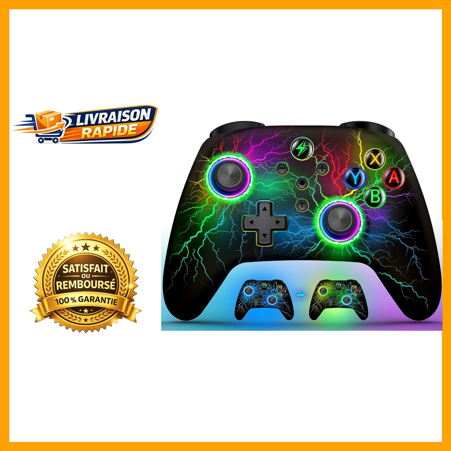 Manette Switch 2 Pro HELLCOOL pour consoles Switch OLED Lite et PC avec batterie 1000mA