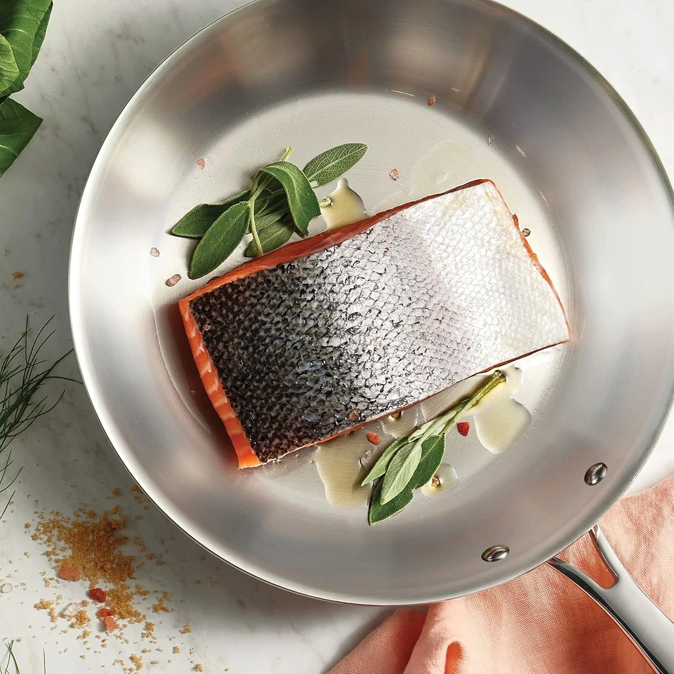 62155/300 - Padella Grano, in Acciaio 18/10, 3,4 Litri, Colore: Argento - Immagine 3 di 4