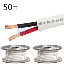 2x True 16 GA Gauge AWG Speaker Wire Cable Car Home Audio 2 Conductor 50 Feet