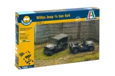 Italeri 7506 Willys Jeep 1/4 ton Fast Assembly 1:72 New  Free Shipping
