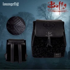 Loungefly Buffy the Vampire Slayer Velvet All-Over Print Drawstring Mini Backpac