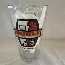 “Get Surly” Surly Brewing Company Twin Cities, MN 16 Oz. Pint Beer Glass