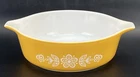 Pyrex Vintage Butterfly Gold 1 pint Baking Casserole Dish 471 Floral Round